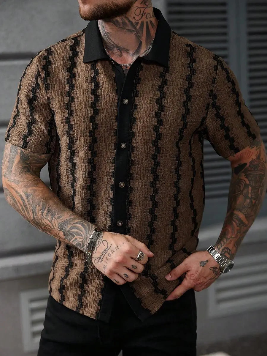 [Stylish Plaid Shirt] Stylish & Elegant Men'S Plaid Shirt - Casual and Versatile Quick Dry Golf