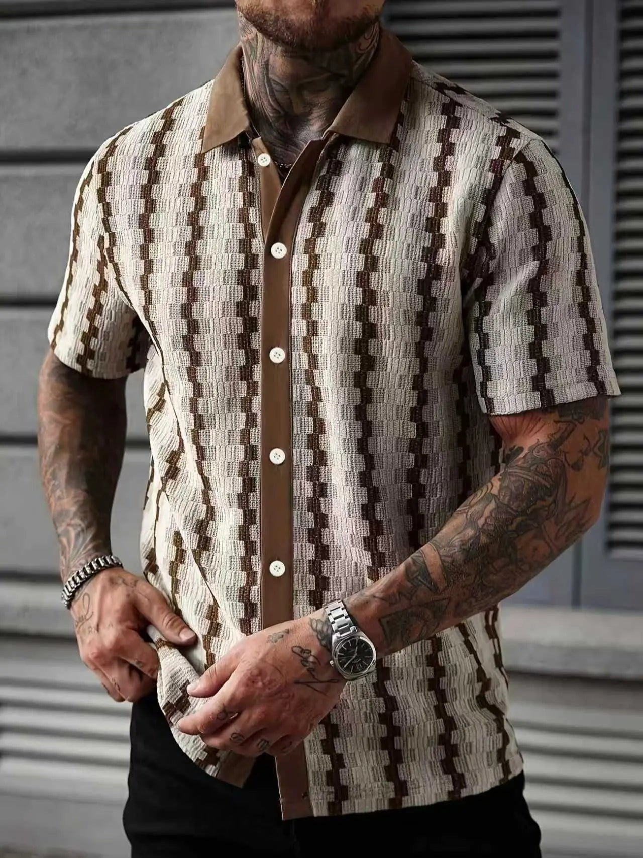 [Stylish Plaid Shirt] Stylish & Elegant Men'S Plaid Shirt - Casual and Versatile Quick Dry Golf